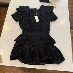 Stella Mini Dress Black Ruffled Dress